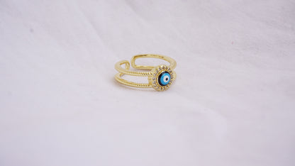 Turkey Blue Eye Ring Classical Adjustable Evil Eye Open Ring For Women