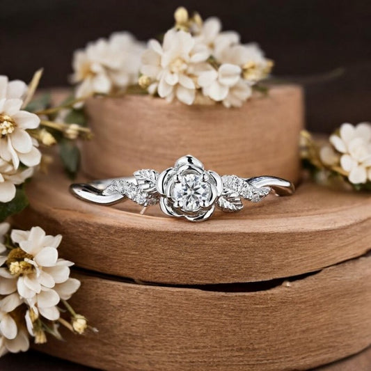 Rose Shape Proposal Ring For Women