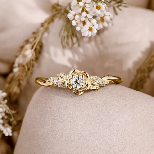 Rose Shape Proposal Ring For Women