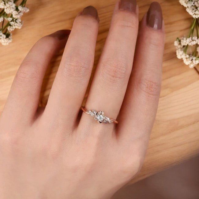 Rose Shape Proposal Ring For Women