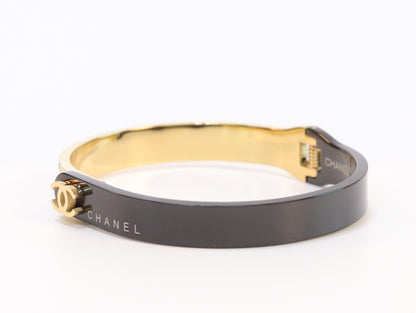 Half n Half gold black cross band style bracelet
