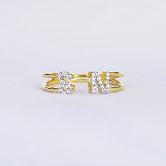 Make It Personal – Diamond Letter Ring
