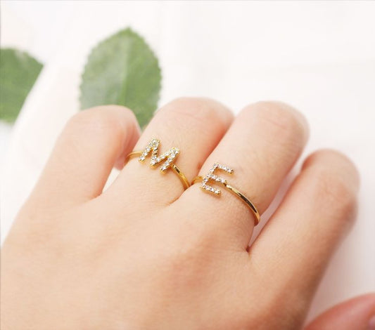 Diamond Alphabet Ring – Custom Made