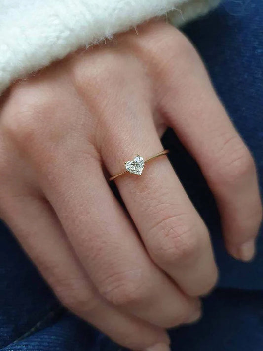 0.5 CT Heart Cut Diamond Engagement Ring