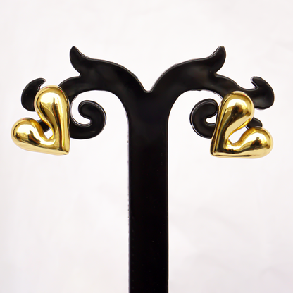 Puffy Heart Studs Earrings