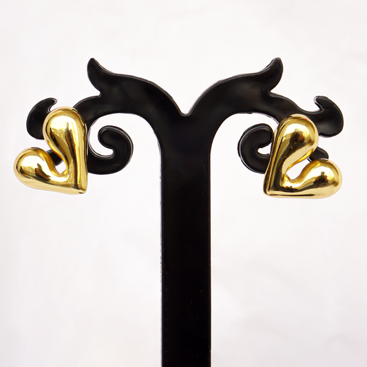Puffy Heart Studs Earrings