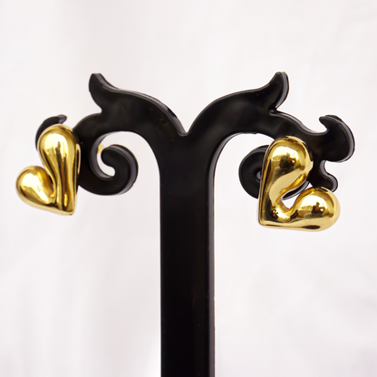 Puffy Heart Studs Earrings