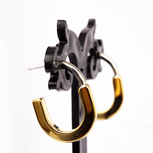 C Shape Drop Earrings