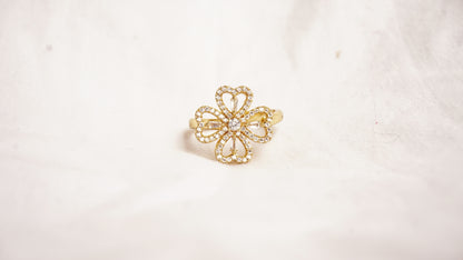 4 Heart Ring for women Clover Spinning Adjustable Rings