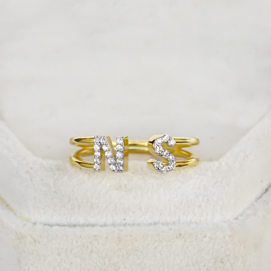 Make It Personal – Diamond Letter Ring