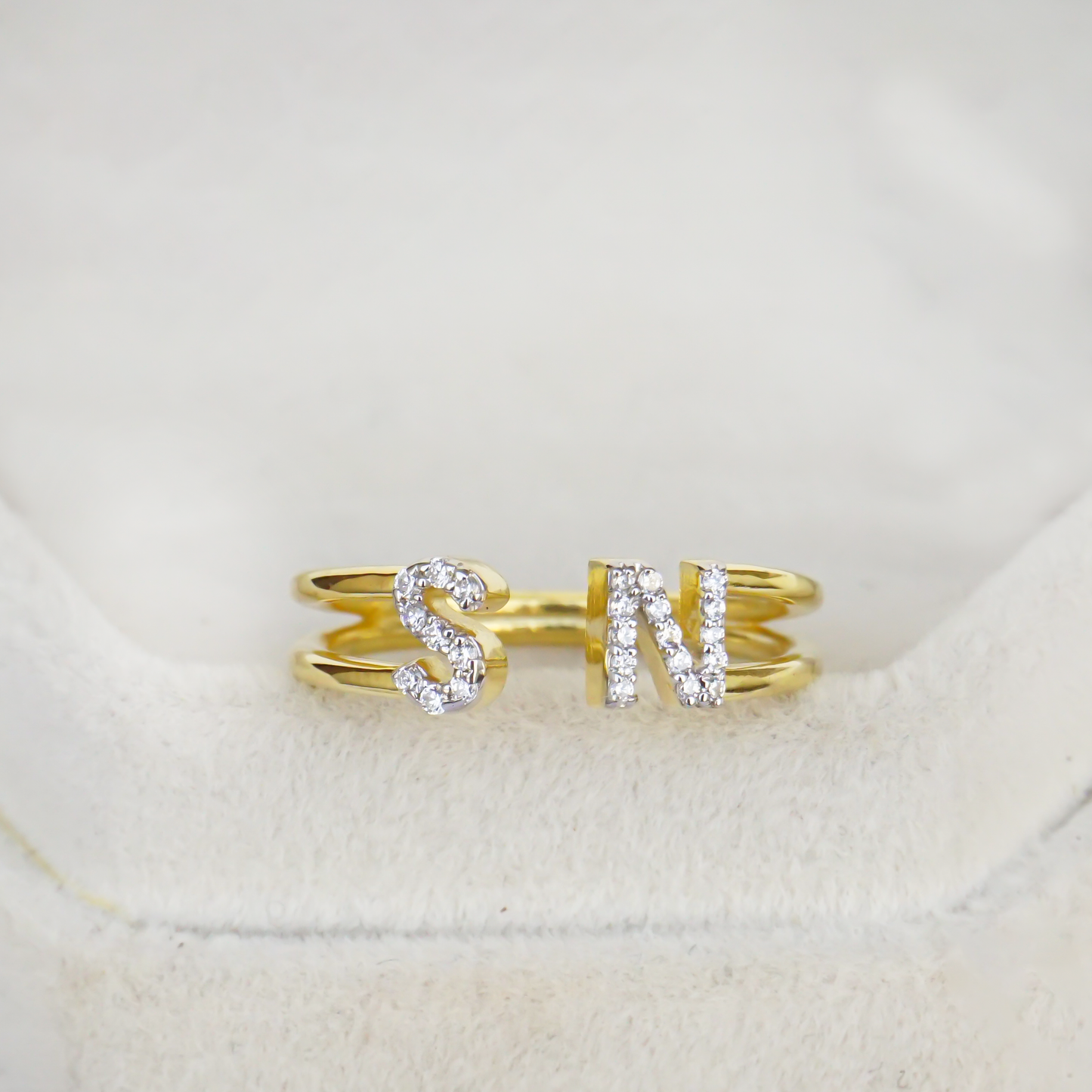 Make It Personal – Diamond Letter Ring