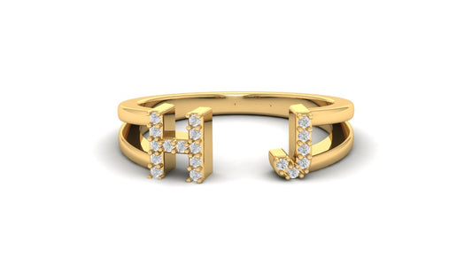 Make It Personal – Diamond Letter Ring