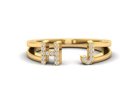 Make It Personal – Diamond Letter Ring