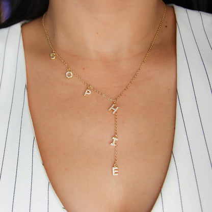 Dainty Silver Initial Birthstone Necklace Gift For Her